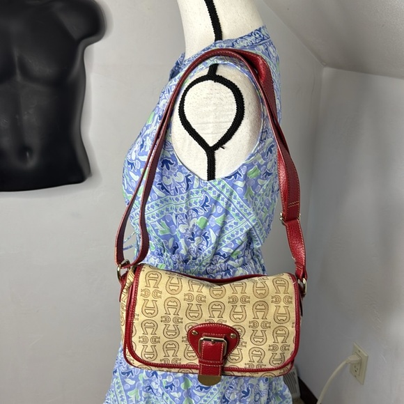 Etienne Angier Red Tan Shoulder Bag MCB7249K - Picture 12 of 12